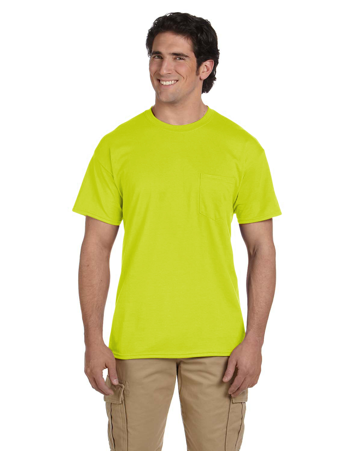 Color Medium Weight Poly-Cotton Pocket Tee