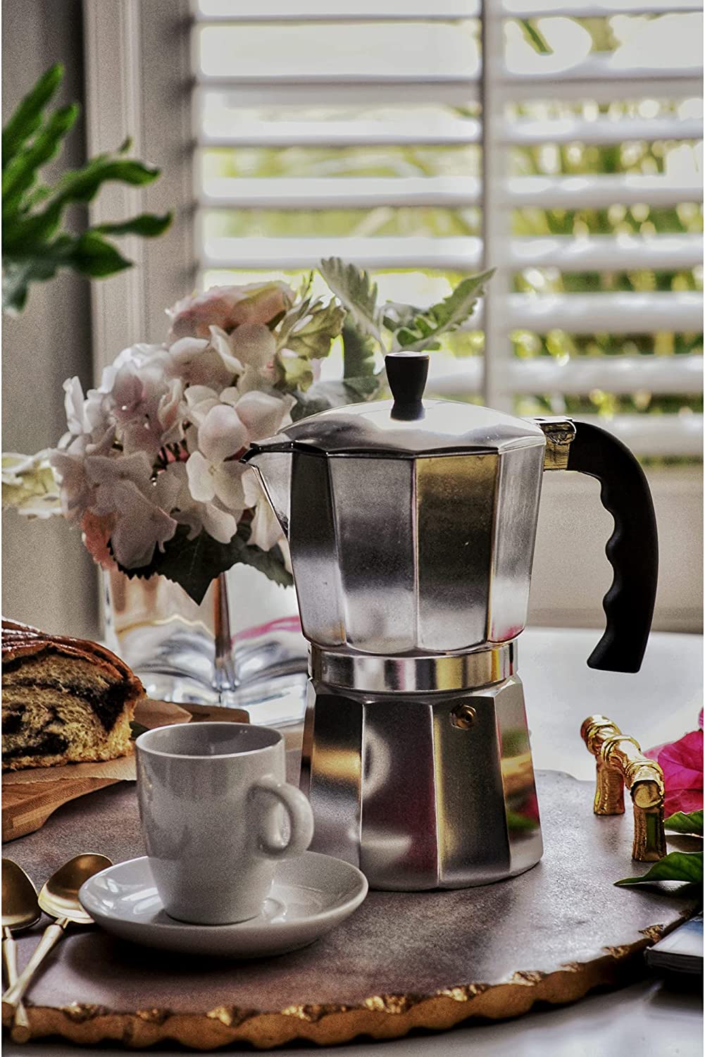 Aluminum Espresso Stovetop Coffeemaker Moka Pot 3-Cups 5