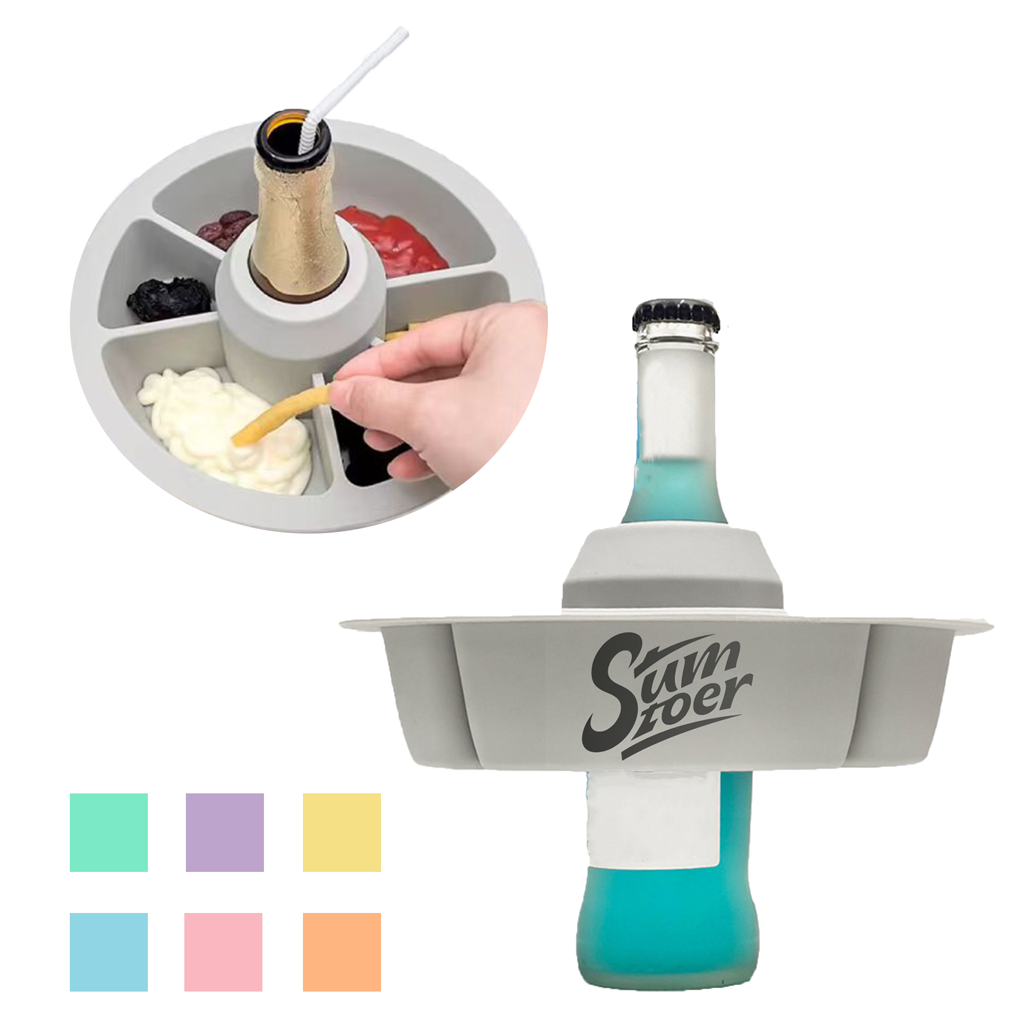 Silicone Snack Bowl for Beer Bottles 3