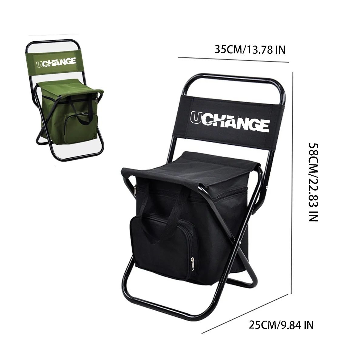 Portable Folding Cooler Chair With Insulated Bag 5