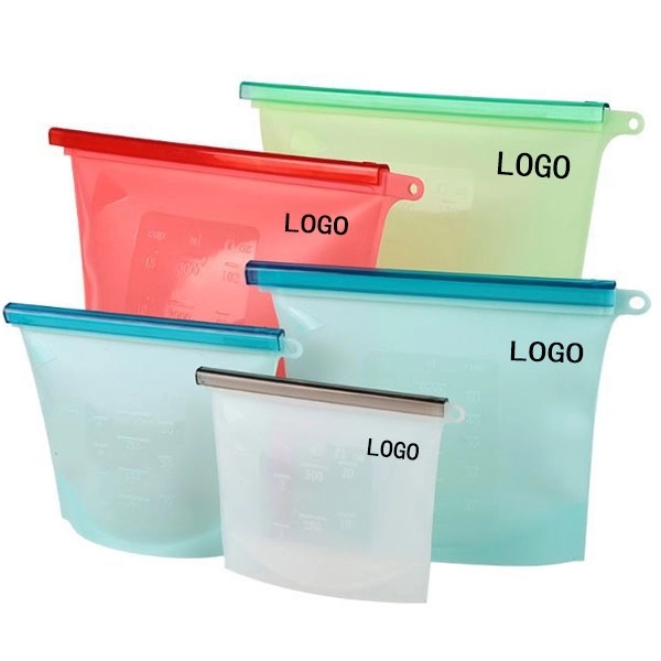 Reusable Silicone Food Bag With Plastic Slider 3