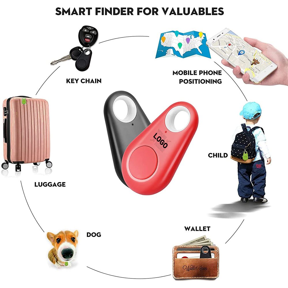 Drop-Shaped Wireless Smart Bluetooth Tracker Anti-Lost Device Keychain Key Finder 4
