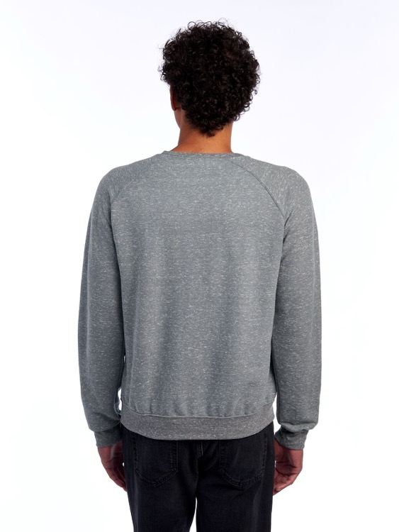 JERZEES Snow Heather Ring-Spun Unisex Raglan Crew 10