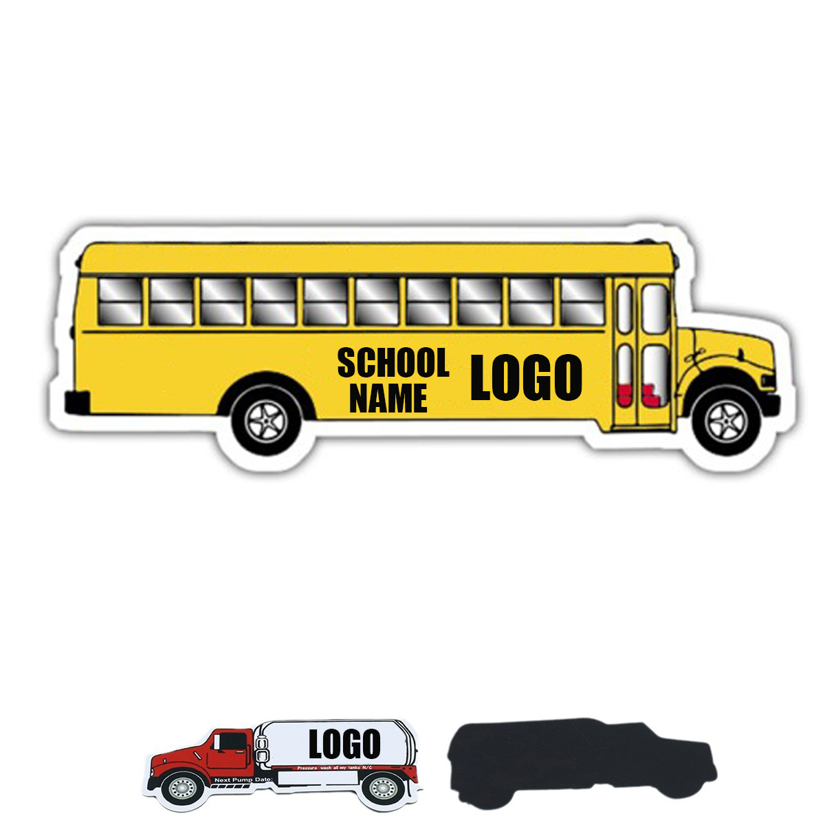 Custom School Bus Shape Magnet – 5.25" x 1.75" 1