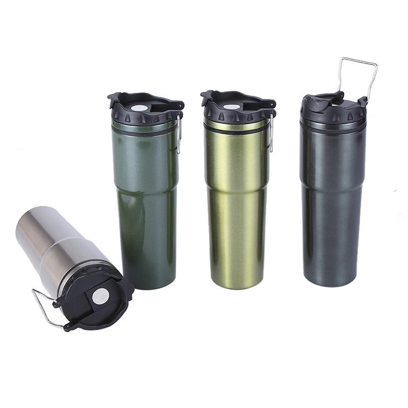 Custom 18 oz Stainless Steel Travel Coffee Mug With Straw 3