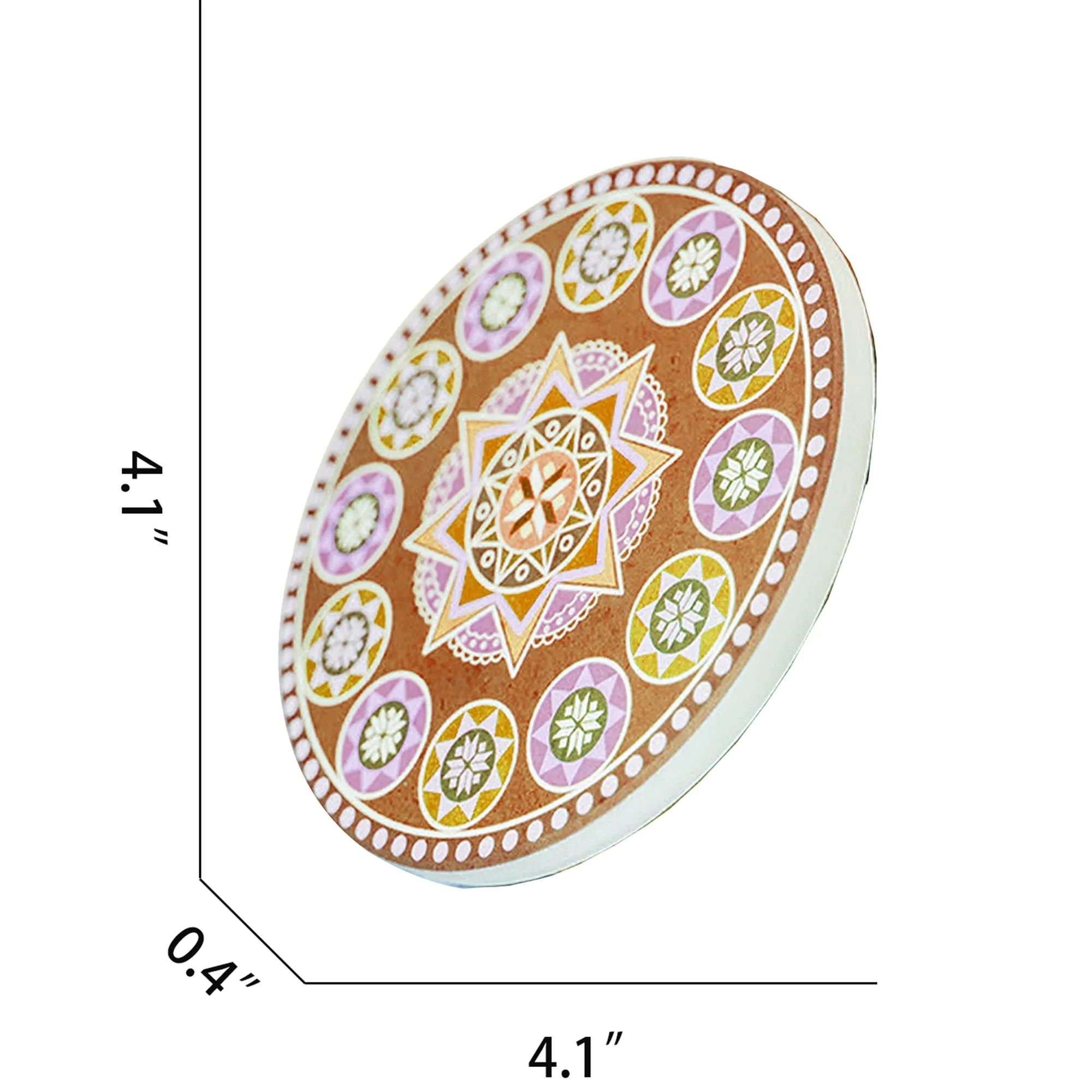 Elegant Personalized Square Porcelain Drink Mat 2