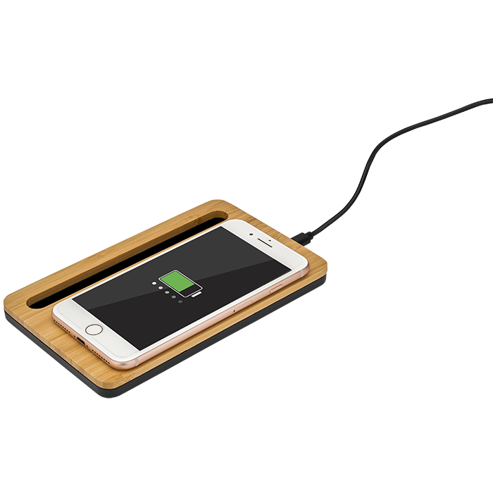 5W Bamboo Desktop Wireless Charger 8