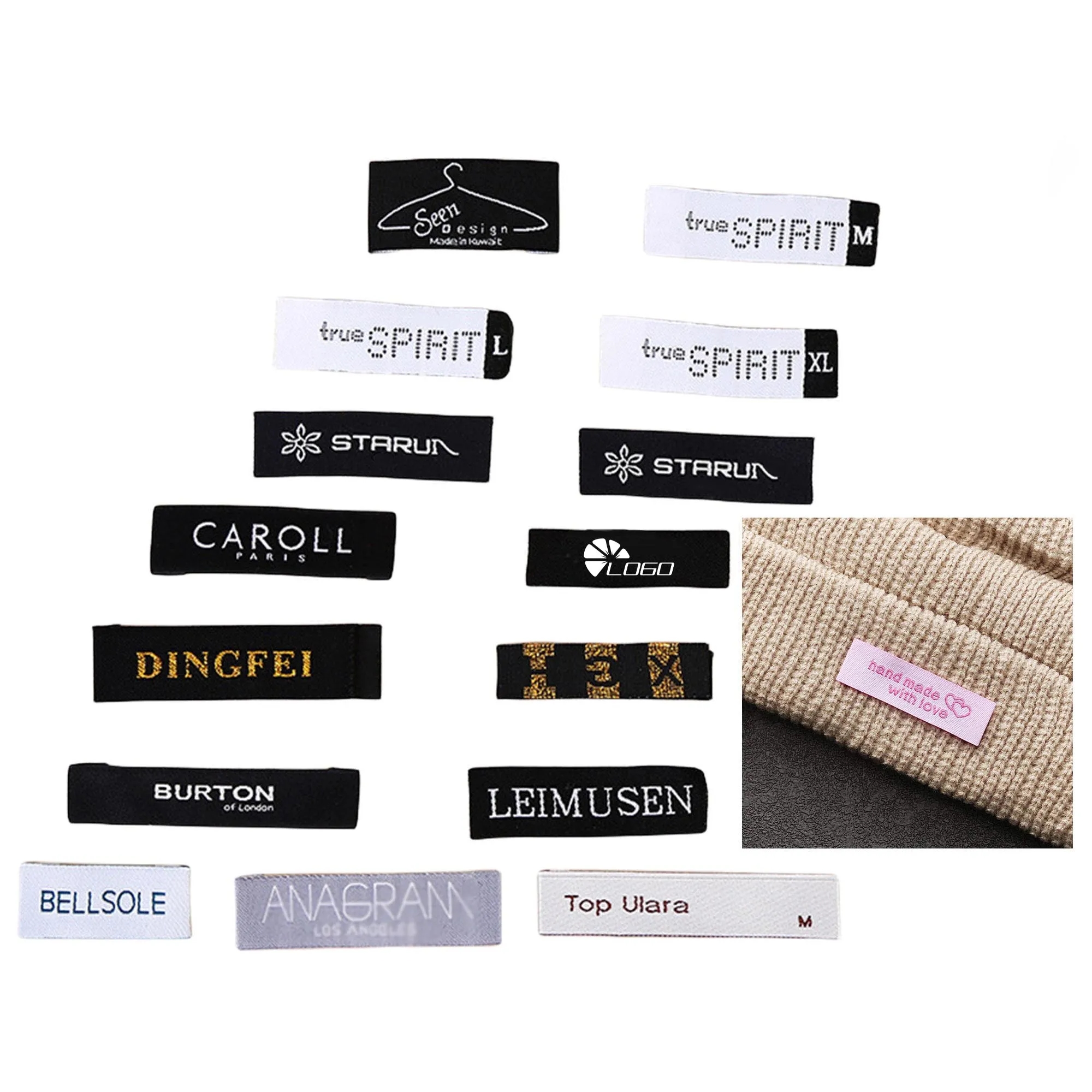 MOQ500 Weaving Marks Clothing Labels 2