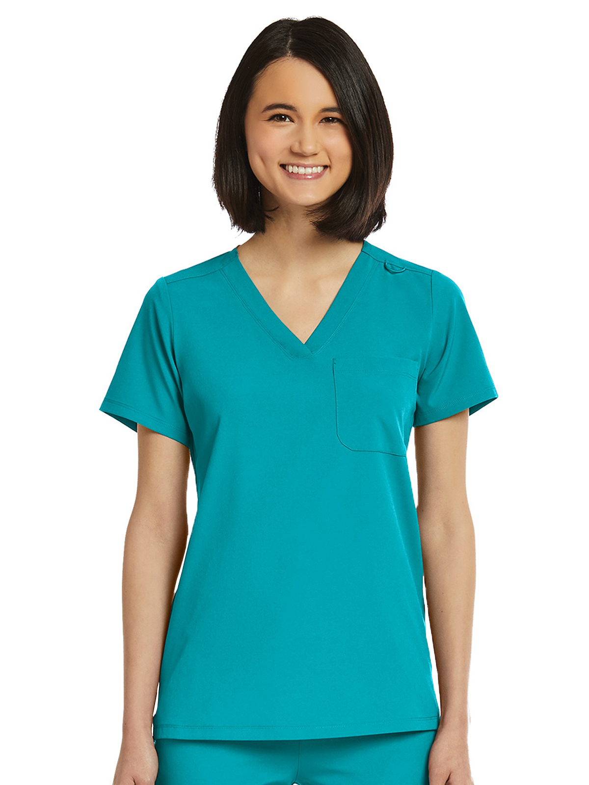 ScrubJoy Originals - Women's Fitted One-Pocket V-Neck Top 3