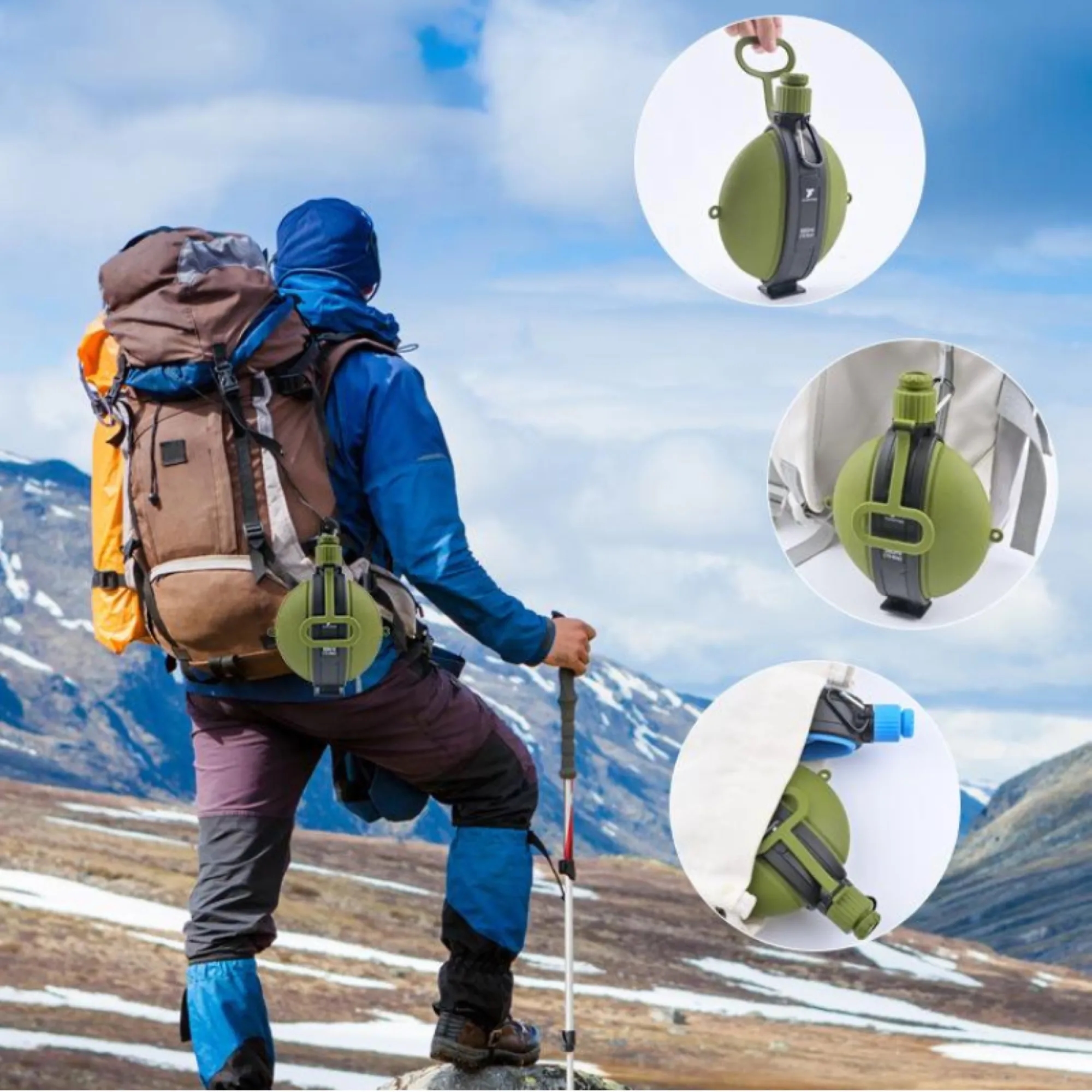 Outdoor Portable Foldable Kettle With Compass 1