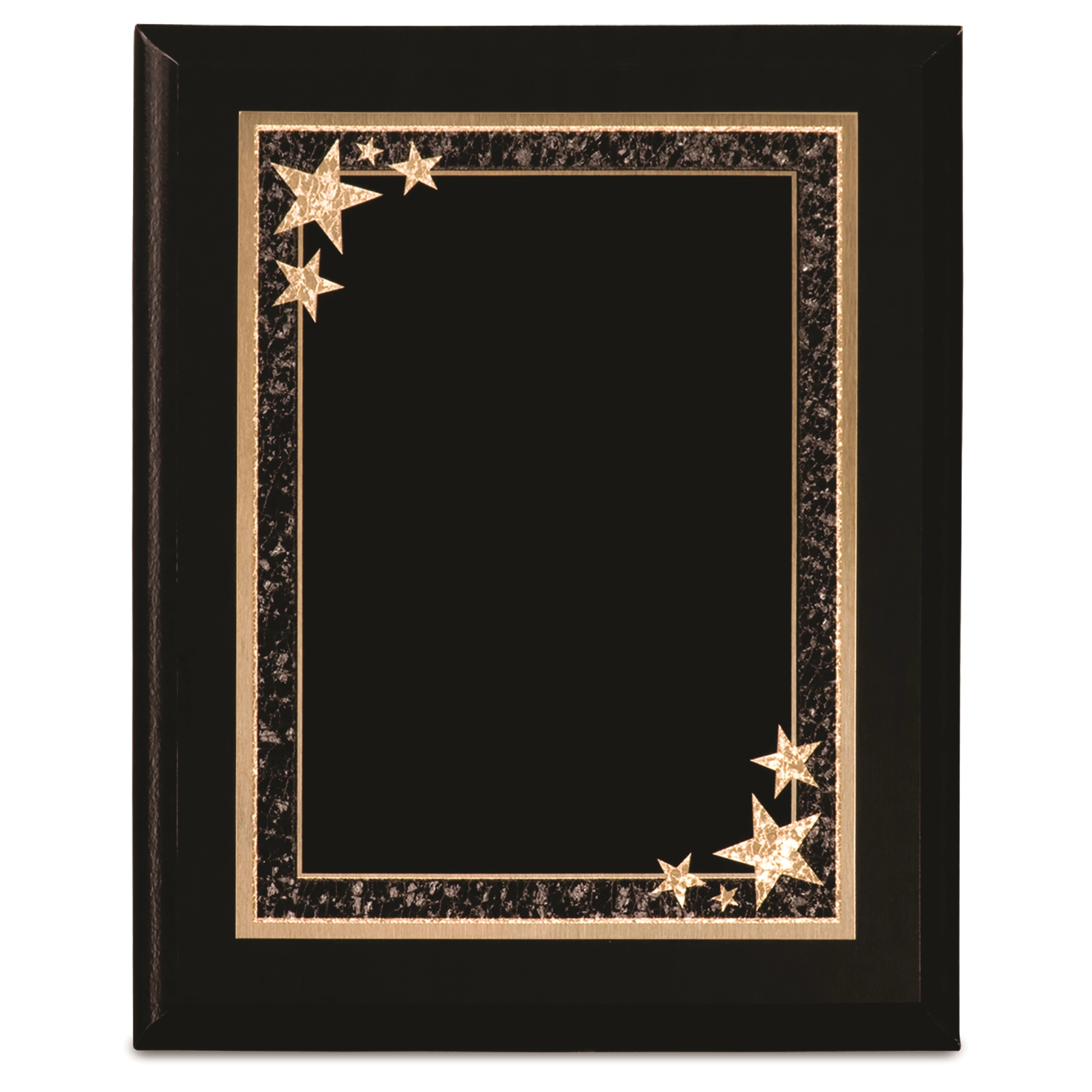 Matte Black Finish Plaque with Blk Sunburst Plate 5