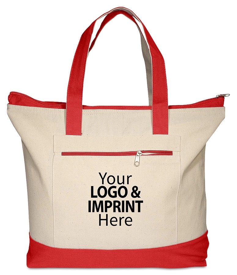 Zippered Cotton Boat Totes 3