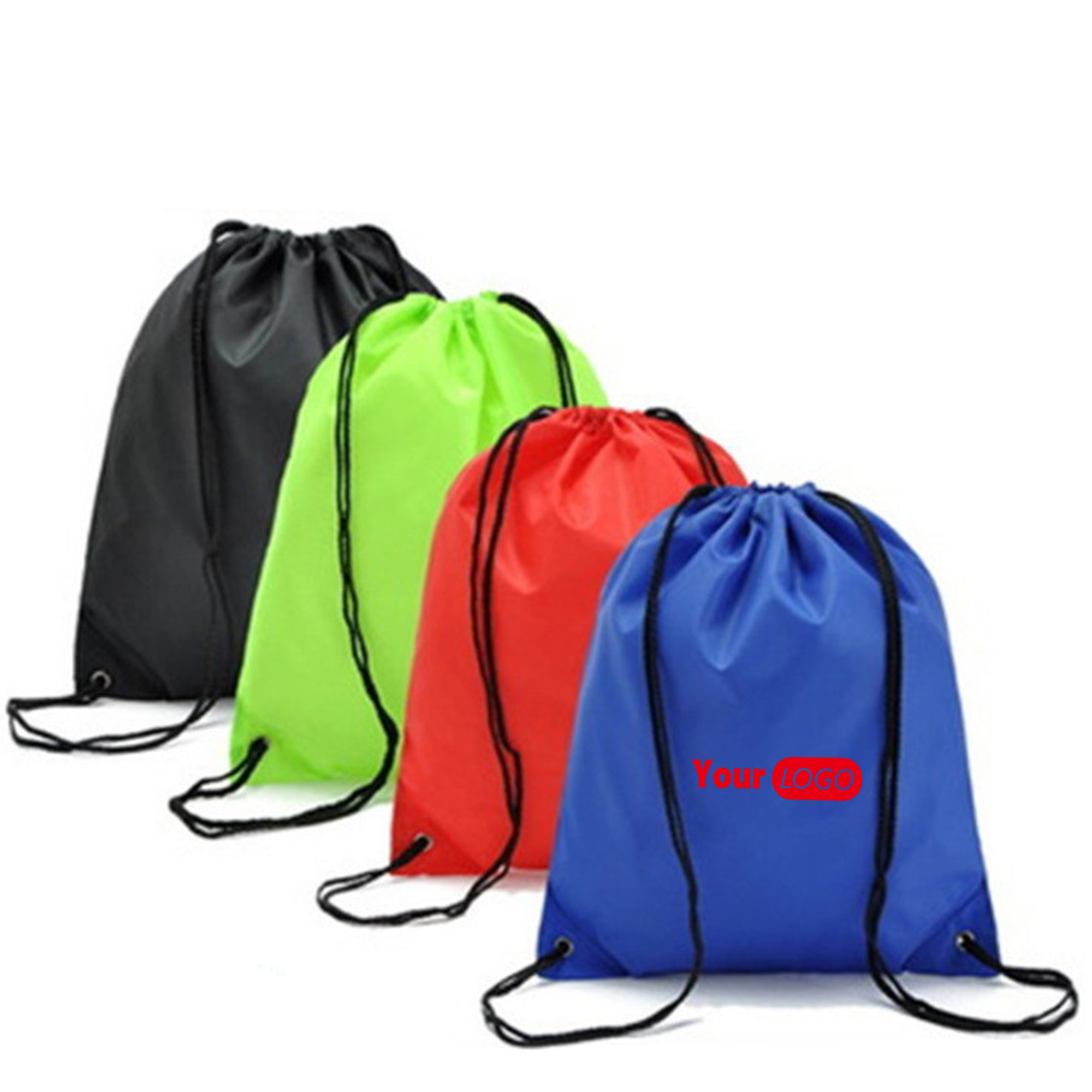 Waterproof 210D Polyester Travel Drawstring Backpack Bag 2