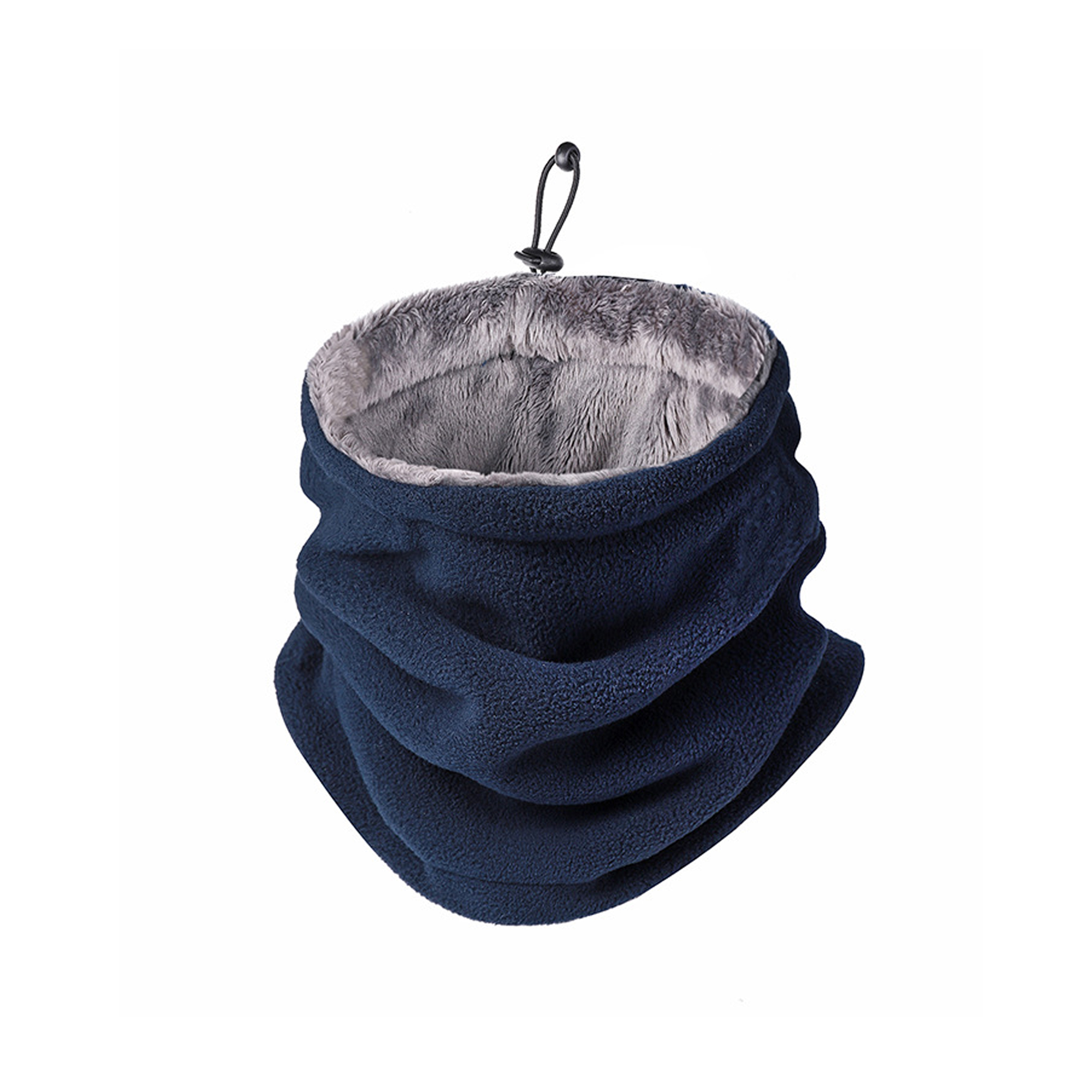 Adjustable Fleece Neck Warmer with Drawstring 3
