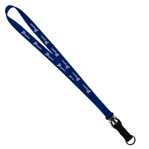 3/4" Multi color (Top and bottom) Nylon Lanyard with Plastic Slide Buckle R 170