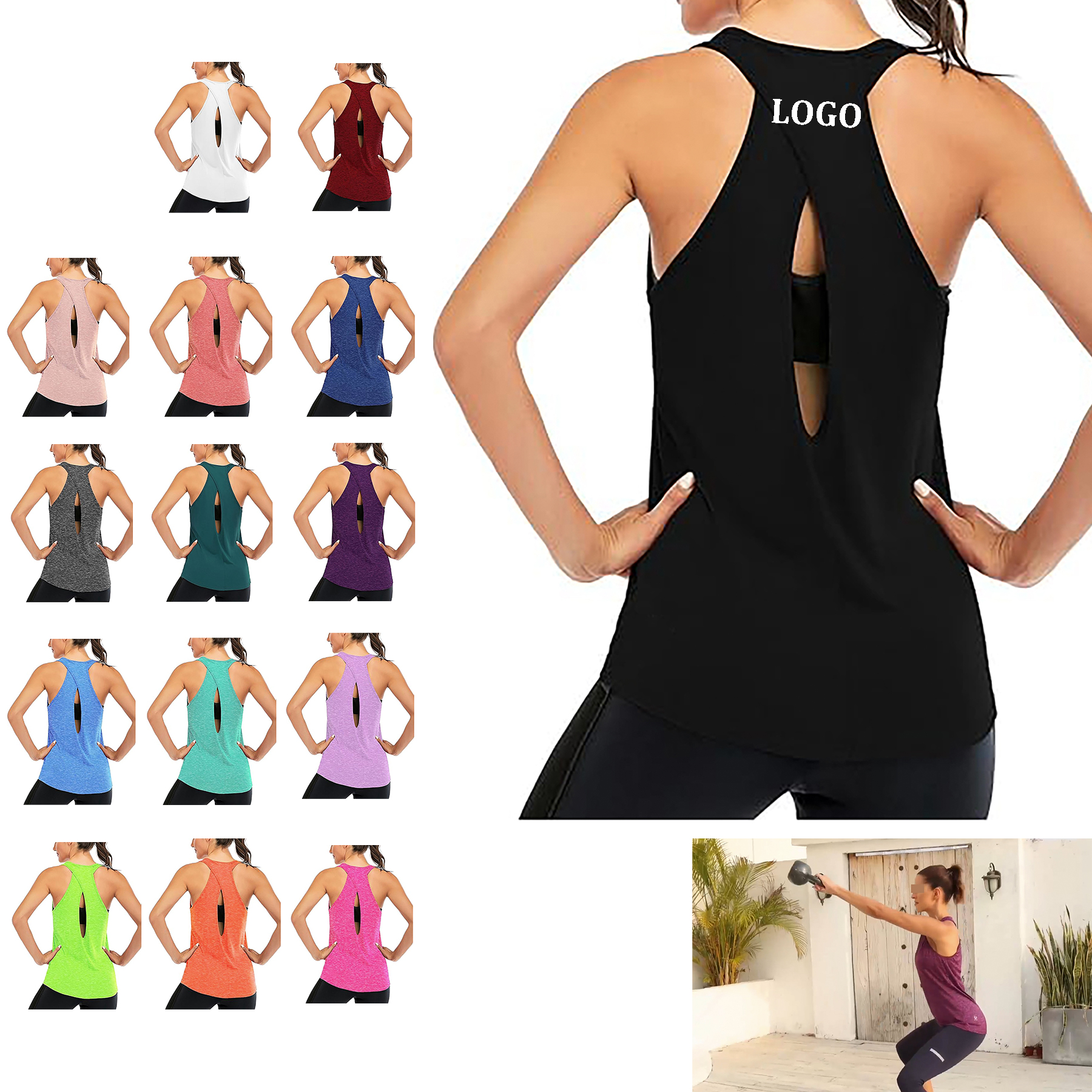 Womens Backless Workout Top 13