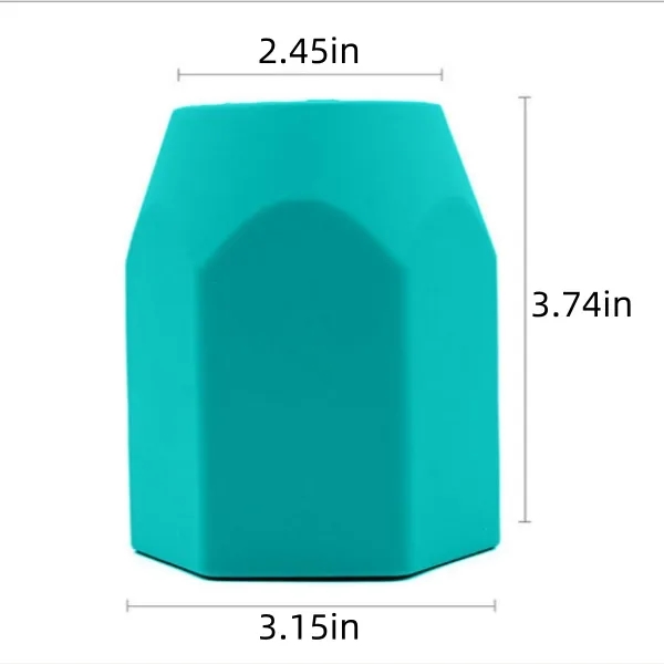 Silicone pen holder simple color geometric desktop storage 7