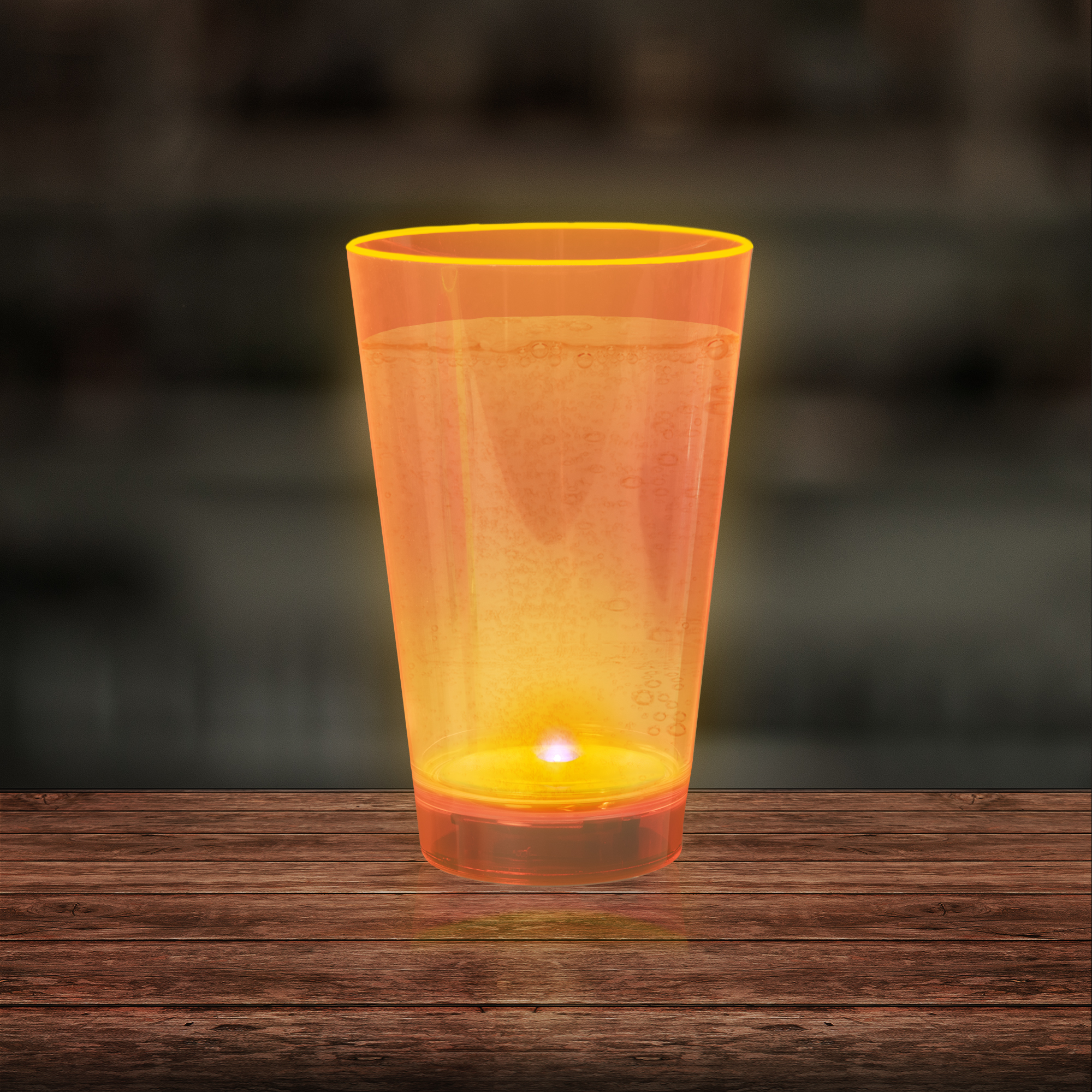 Orange 12oz. Neon Plastic LED Tumbler(Pad Printed) 8