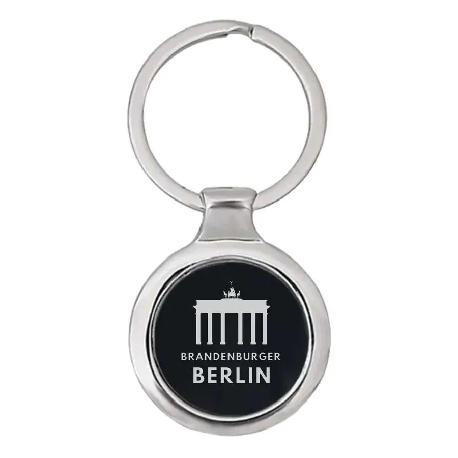 Fashionable Round Metal Keychain 1