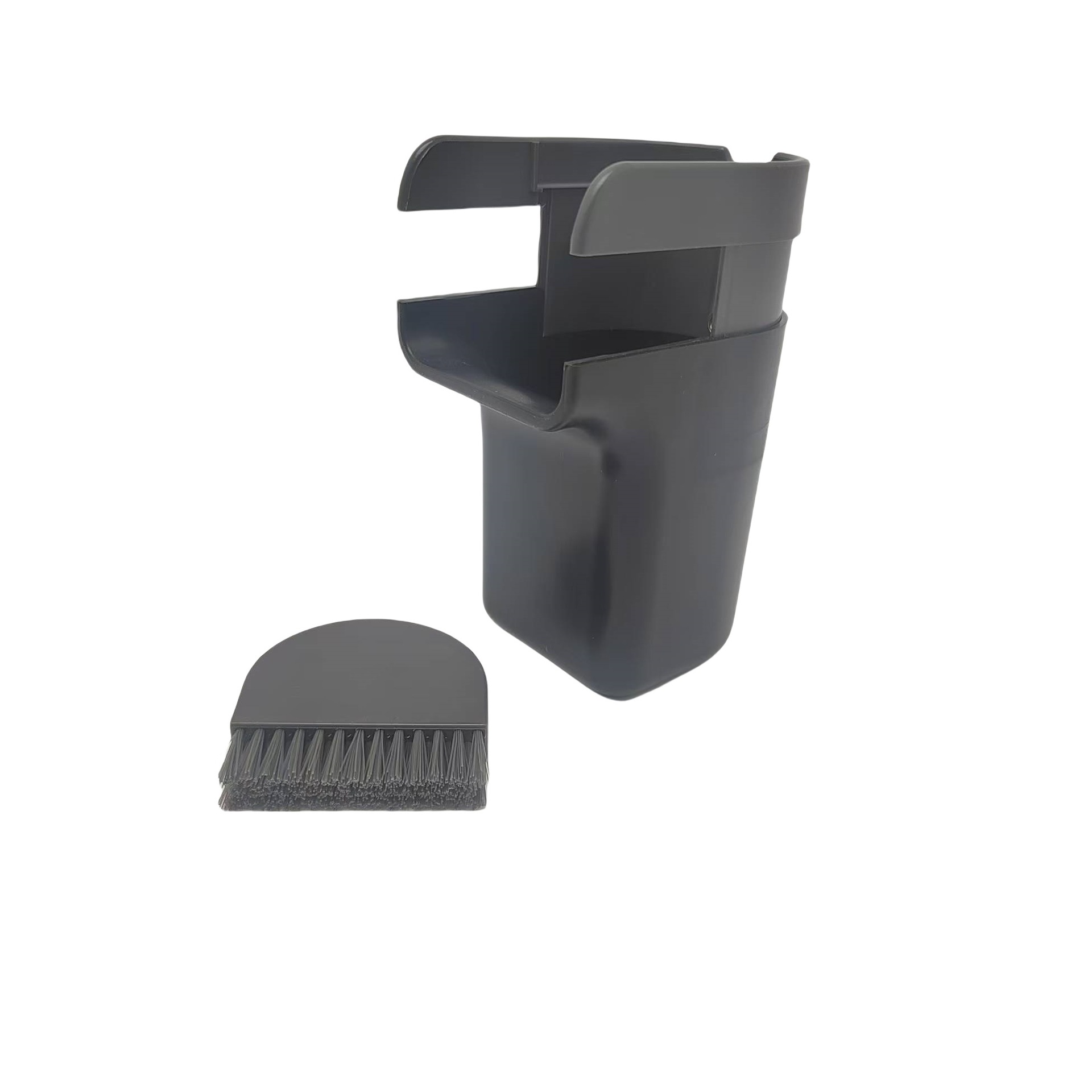 Hanging Desktop Trash Can with Broom Brush 2