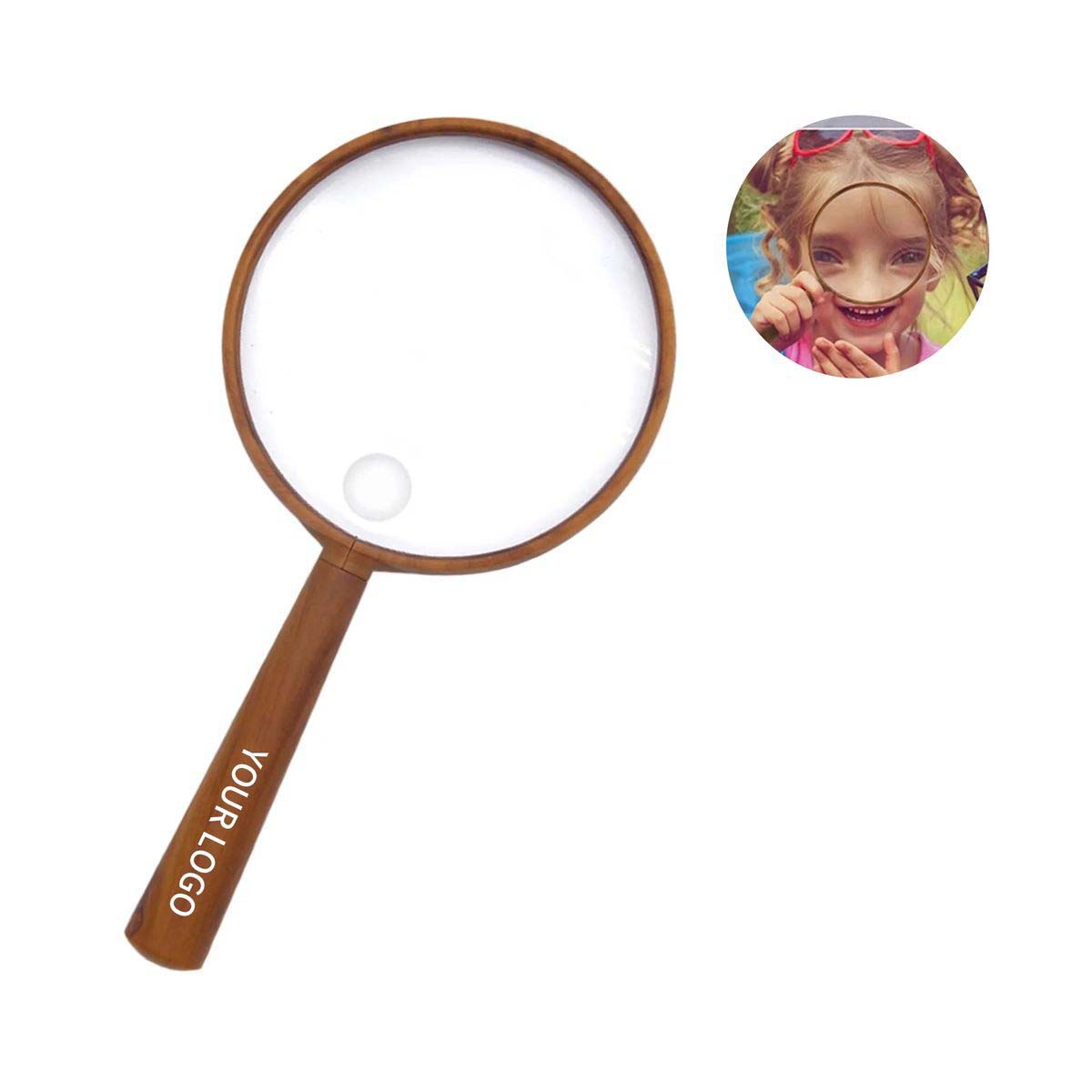 Portable Wood Grain Magnifying Glass for Daily Use 3