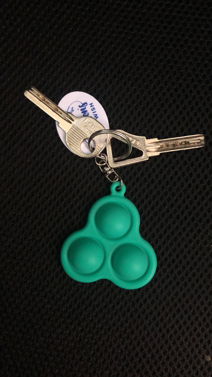 Economy Pop-It Fidget Keychain W/ Imprinted Tag 5
