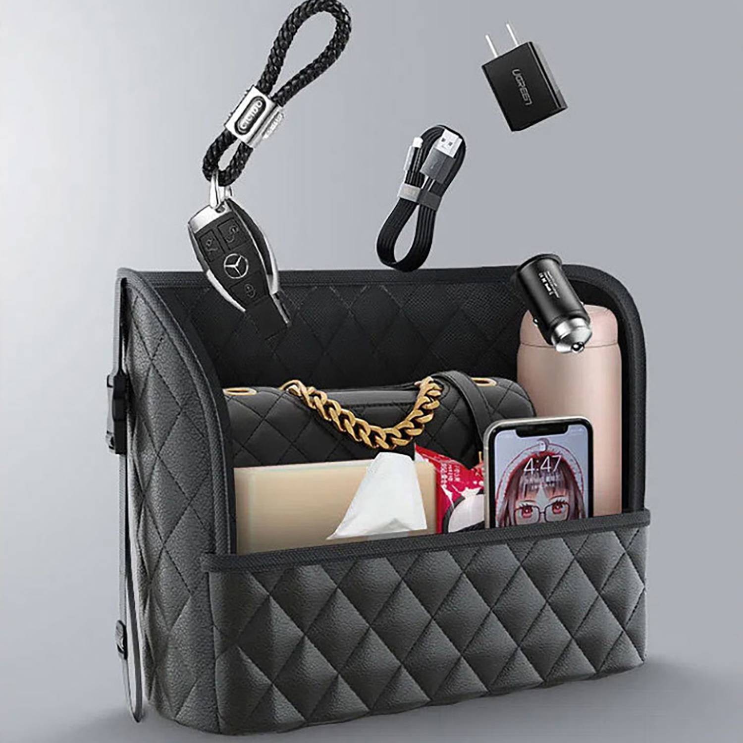 Pu Leather Car Seat Back Storage Bag 5