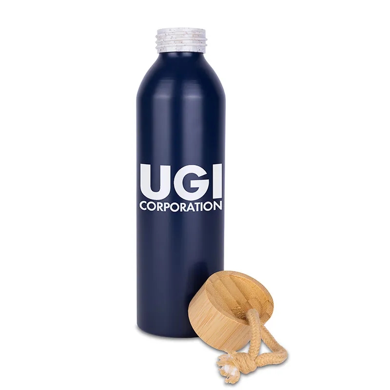 Meriden Sustainable Aluminum Bottle with Bamboo Lid &Cotton 8