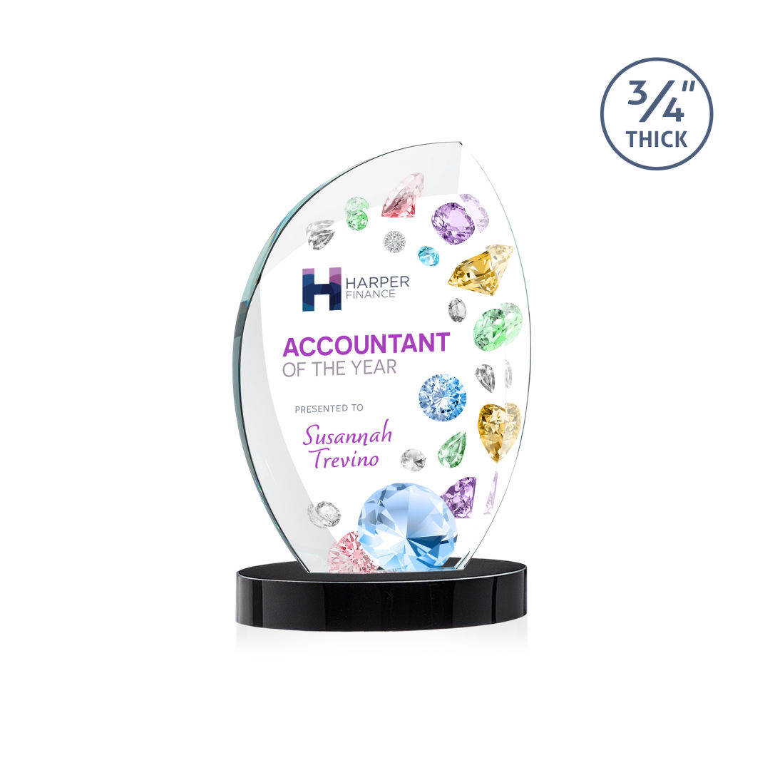 Wichita VividPrint™ Award on Alberton Base - Black