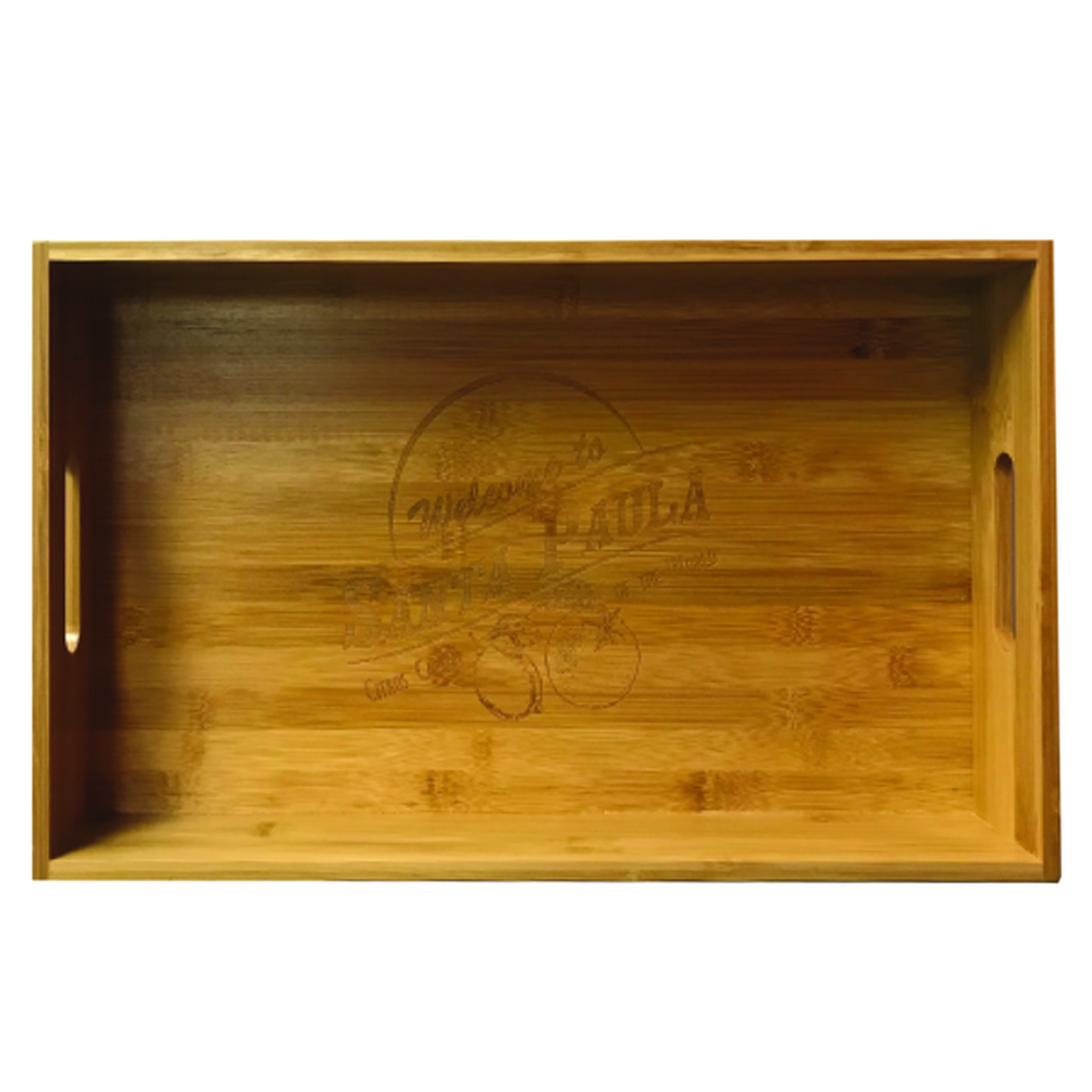 16.5" Bamboo Wood Tray 2