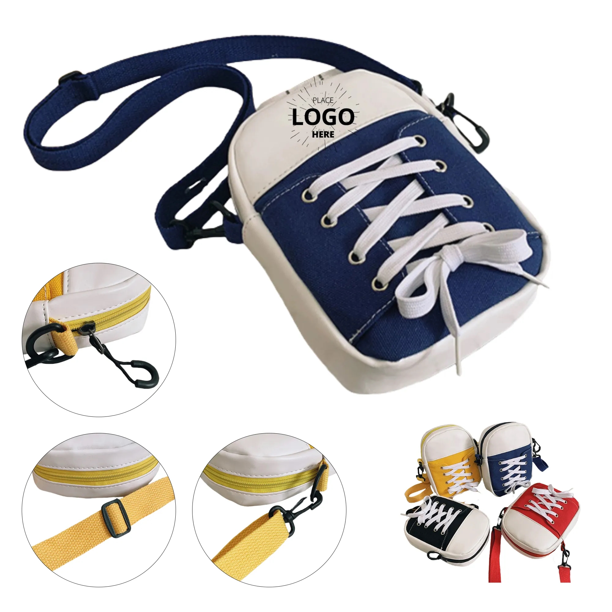 Spliced Canvas Crossbody Bag 1