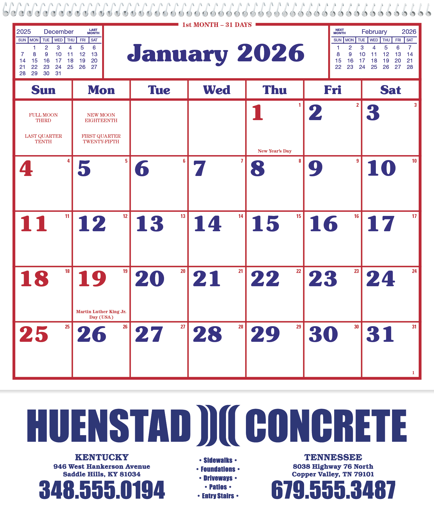 Skinner & Kennedy® Home/Office Appointment Calendar 3