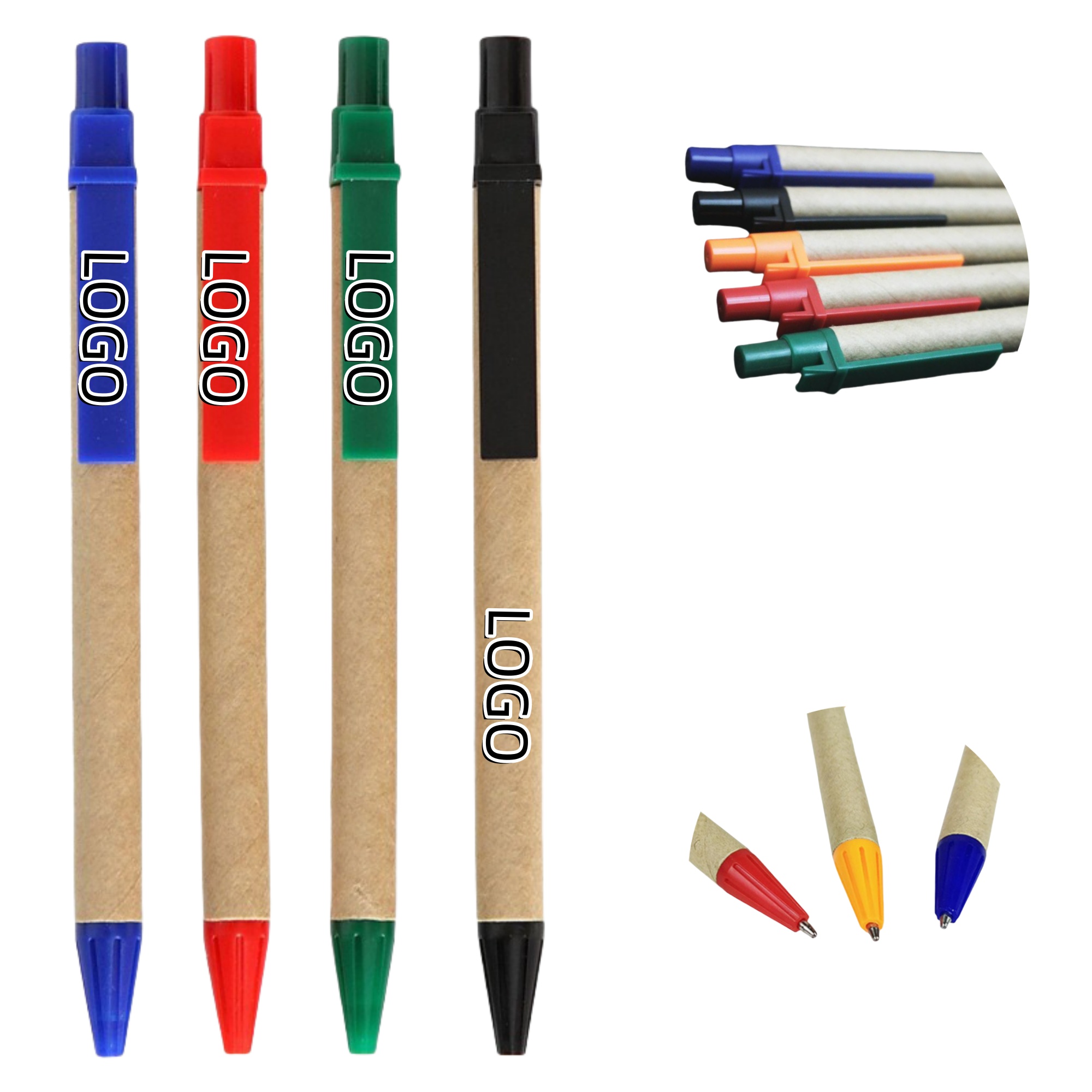 Paper Tube Packed Eco-Ballpoint Pen. 3