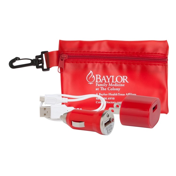 Tech Set in Zippered Pouch