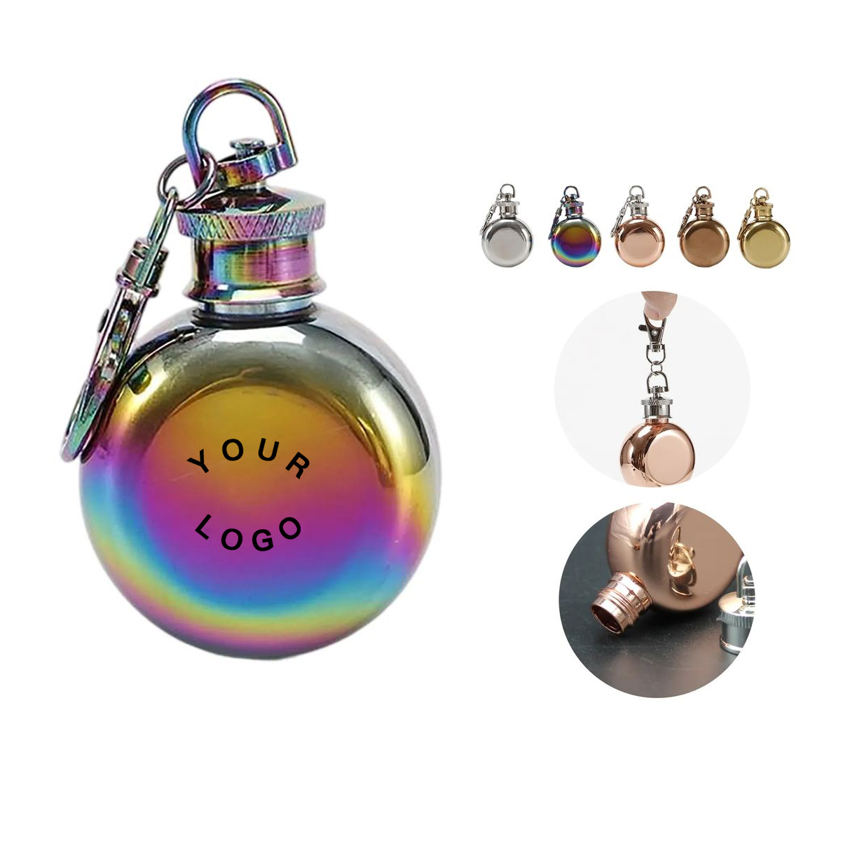 Portable 1oz Flask for Travel or Gifts 4