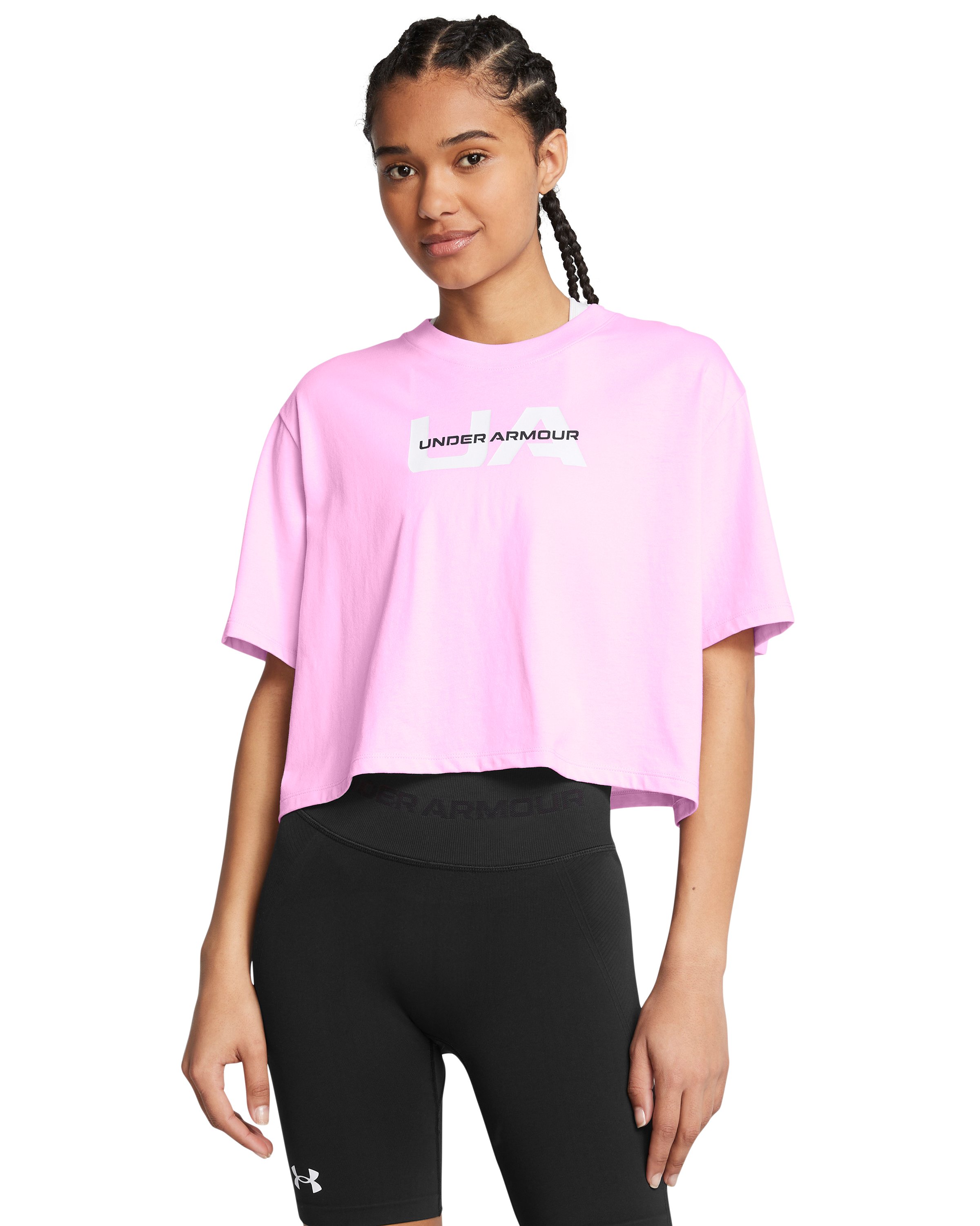 UA Boxy Crop Branded Women's Short Sleeve 4