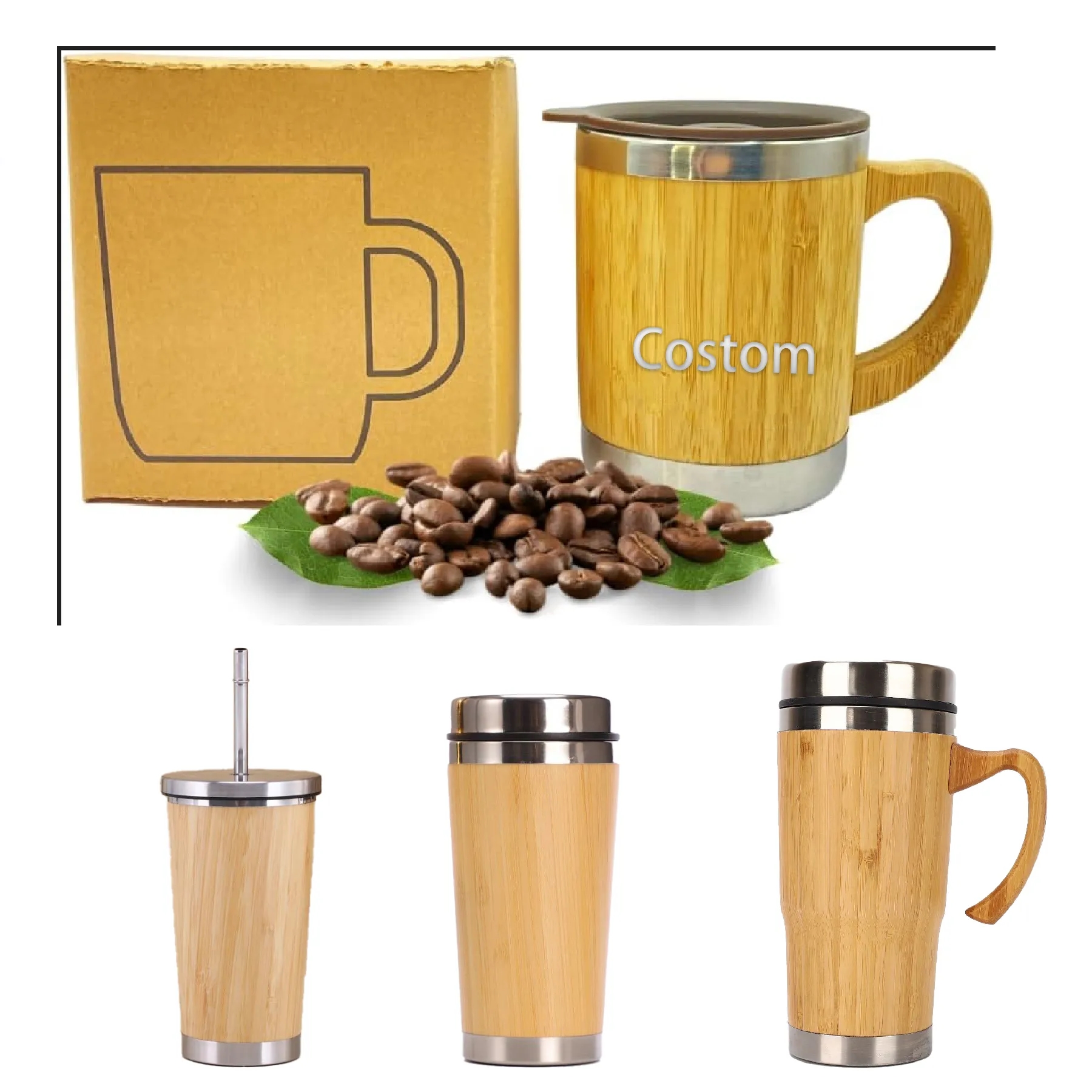 Bamboo Steel thermos Cup 7