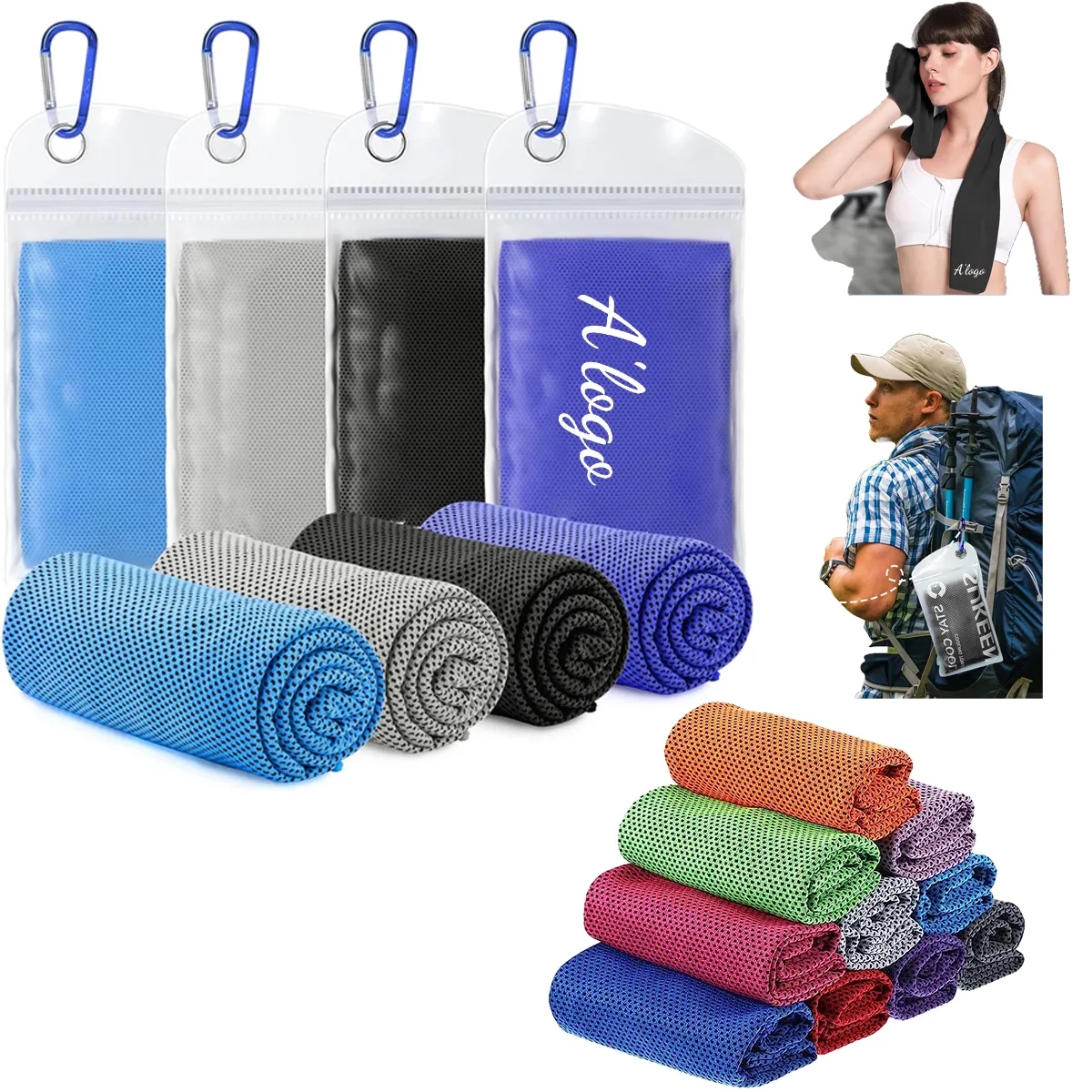 Breathable Chilly Towel with carry bottle 2