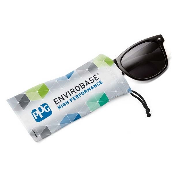 3.5" x 7" Synthetix® Microfiber Drawstring Bag - Full Color, Full Bleed, FRONT and BACK