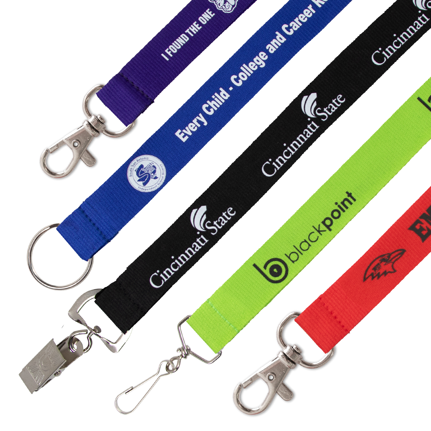 1" Flat Polyester Lanyard - 3 Day Rush Production 1