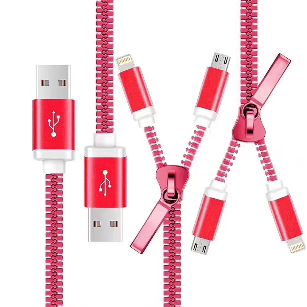 Superior 2 In 1 Zipper Charging Cables/Cord 2