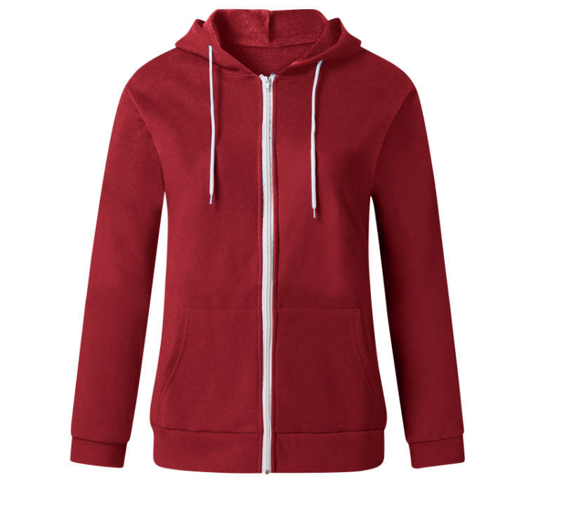 Women'S Color Block Zip Up Hoodie Sweatshirt/Long Sleeve 4