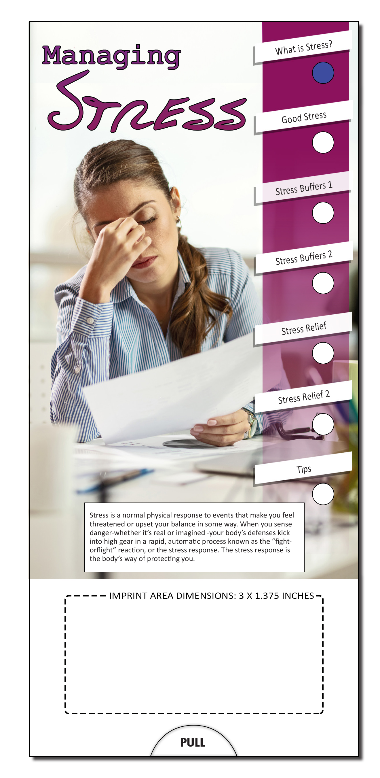 SLIDE CHART - Managing Stress Slide Chart 1