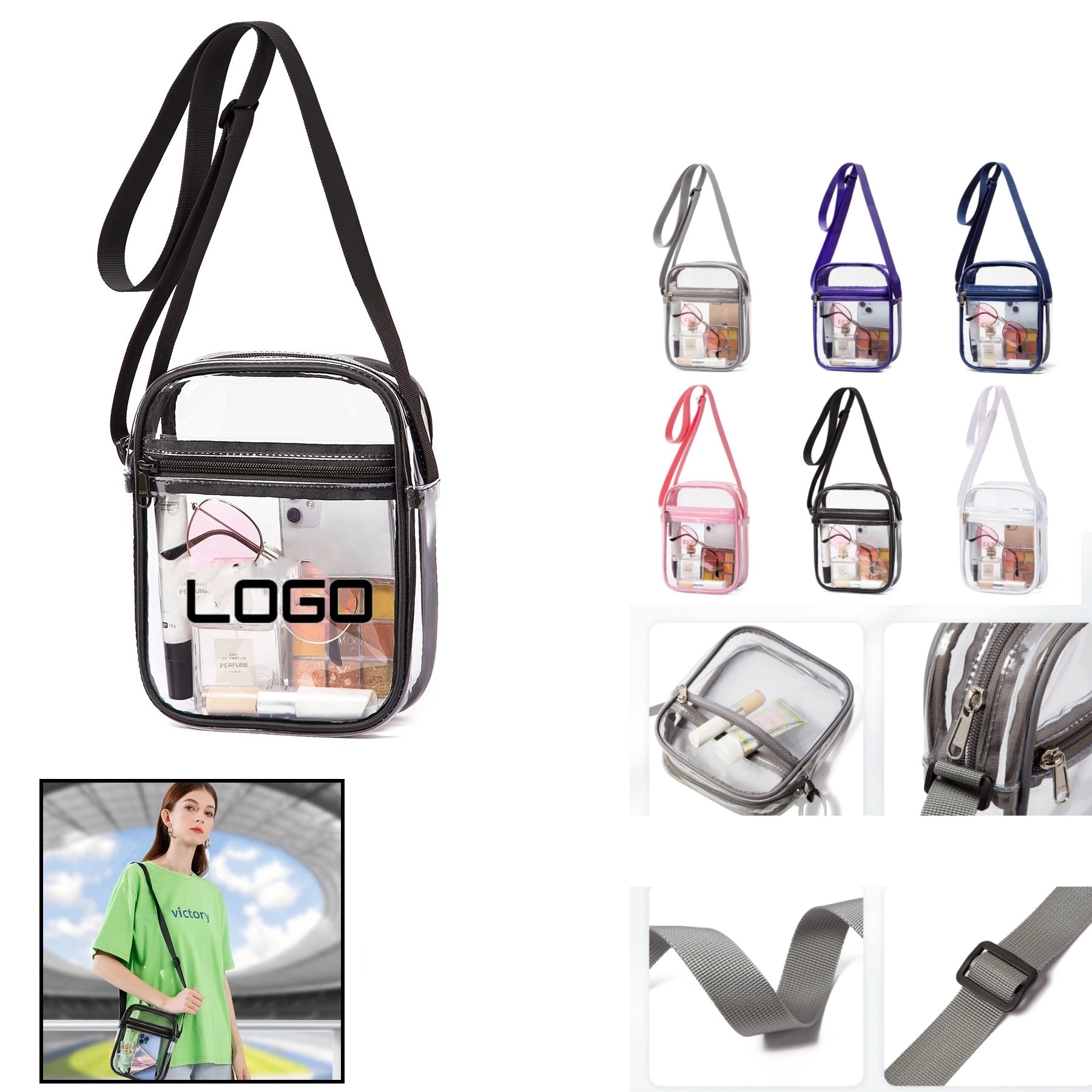 PVC Clear Purse Crossbody Bag 2