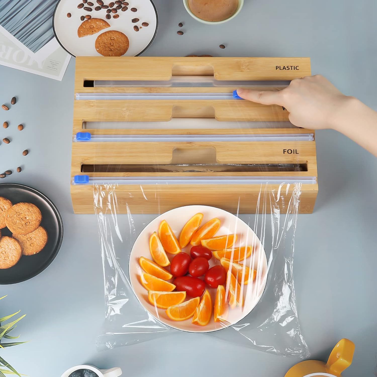 Bamboo Wrap Dispenser with Cutter 3