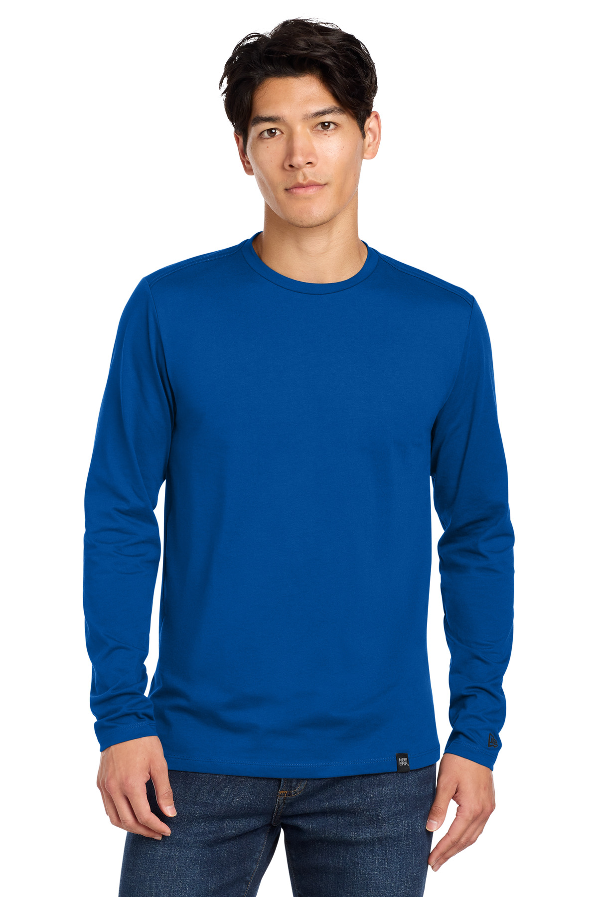 New Era Heritage Blend Long Sleeve Crew Tee. NEA102 1