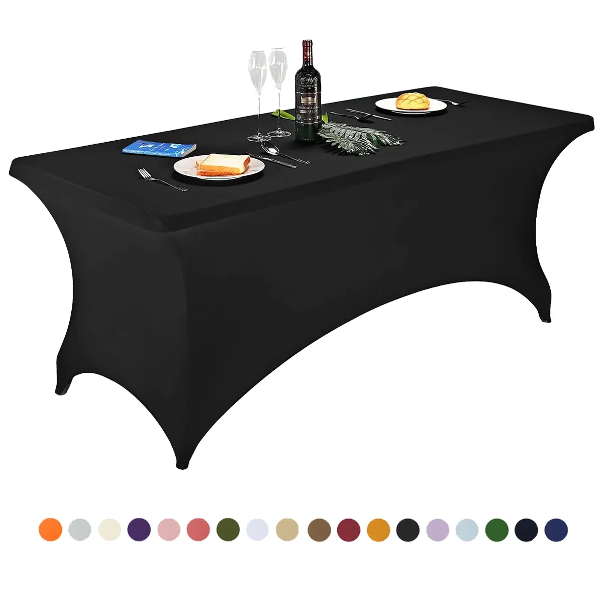 6-Foot Rectangular Stretch Spandex Table 1