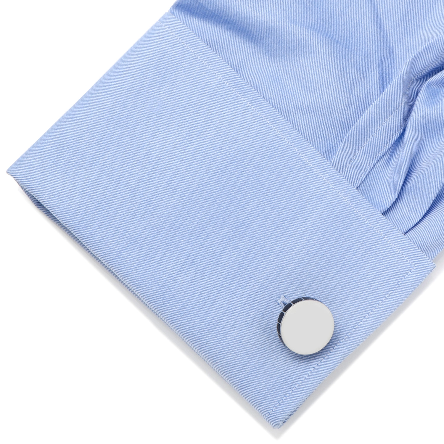 Stainless Steel Onyx Mosaic Engravable Cufflinks