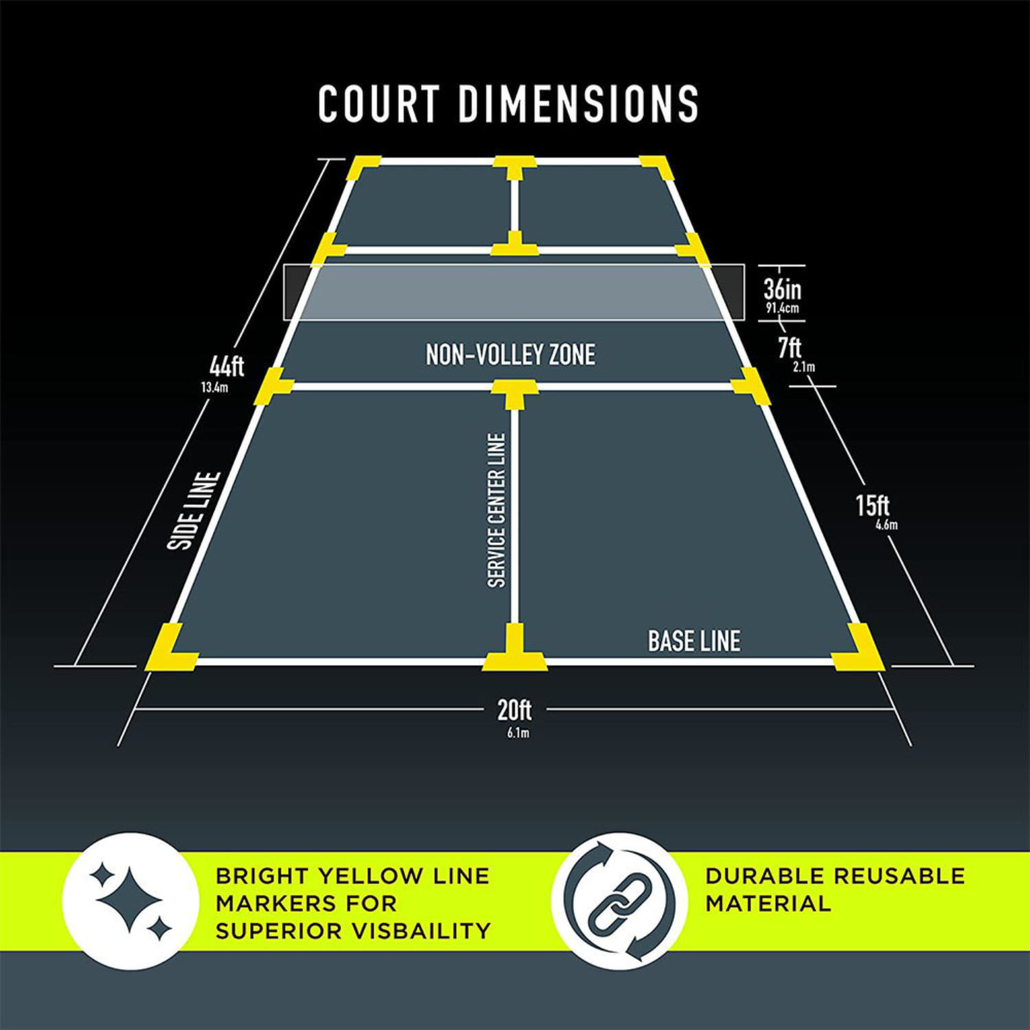 Pickleball Silicone Field line 4