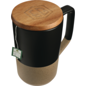 Tahoe Tea & Coffee Ceramic Mug with Wood Lid 16oz 89